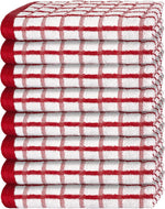 Load image into Gallery viewer, Premium Dish Towels for Kitchen with Hanging Loop 8 Pack 16x26 inch Red Color