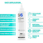 Load image into Gallery viewer, S6 Active Professional Anti Dandruff Shampoo with Tea Tree Oil 1% Pyrithione Zinc and 5% Salicylic Acid Natural Itchy Scalp Treatment (13.53 fl oz) for Men and Women