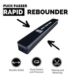 Load image into Gallery viewer, Rapid Rebounder 24 Double Sided Puck Passer for Passing and Shooting One Timers Portable Passing Hockey Trainer Two Sided Mounting Screws & Velcro Stickers Included