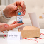 Load image into Gallery viewer, Anniversary Present for Her & Him Valentines Day Romantic Gift to Boyfriend Girlfriend Message I Love You Gifts Wife Husband (World in Big Bottle You Are My World In Craft Gift Box)