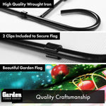 Load image into Gallery viewer, G128 Combo Pack: Garden Flag Stand Black 36x16 Inch & Garden Flag Merry Christmas Tree with Gifts 12x18 Inch
