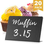 Load image into Gallery viewer, Mini Chalkboard Signs for Food 20 Pack Small Chalkboard Food Signs for Party Buffet Weddinng Small Black Food Display Stands Chalk Table Food Labels Little Chalkboard Food Signs for Buffet