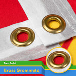 Load image into Gallery viewer, G128 5 Pack: Eritrea (Eritrean) Flag 3x5 feet Printed 150D Indoor/Outdoor, Vibrant Colors, Brass Grommets, Quality Polyester, Much Thicker More Durable Than 100D 75D Polyester