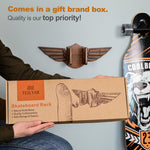Load image into Gallery viewer, Ash Wood Skateboard Wall Mount Wings Rack for Hanging Skateboards Penny Board