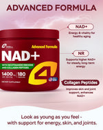 Load image into Gallery viewer, Gotu Kola NAD Plus Supplement 1400mg NMNH Supplement Alternative Supports Healthy Aging Complex with Nicotinamide Riboside & Gotu Kola Collagen Formula for Energy Skin & Cognitive 180 Caps