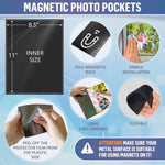 Load image into Gallery viewer, 10 Pack Magnetic Frames 8.5 x 11 inch Magnetic Picture Frames for Fridge Magnetic Picture Frames for Refrigerator Magnetic Photo Sleeves Locker Magnet Frame Magnetic Photo Pockets Magnetic Picture Holder