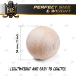 Load image into Gallery viewer, ACE HOCKEY Swedish Stickhandling Balls Unfinished Hardwood No Bounce Floorball Training Equipment for Floor Dribbling Skills Dekes Fakes & Ball Handling Drills 2 Inch Diameter 1 Pack