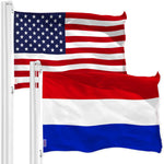 Load image into Gallery viewer, Combo Pack USA American Flag 3x5 Ft 150D Printed Stars Netherlands Dutch Flag