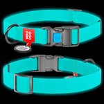 Load image into Gallery viewer, Waterproof Glow Dog Collar Adjustable 14–22 in Neck x 0.5 in Wide Buckle