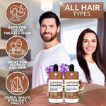 Load image into Gallery viewer, Caffeine Shampoo and Conditioner Set Volumizing Products for Women and Men Thickening Volume Boosting Formula for Thinning and Fine Hair Sulfate Free No Parabens Hydrating Salon Grade