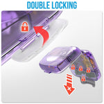 Load image into Gallery viewer, Pill Organizer Airtight Purple Pill Box Large Pill Dispenser for Home and Travel