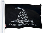 Load image into Gallery viewer, G128 Gadsden Dont Tread on Me Tea Party Flag (Black/White) 3x5 FT Printed Brass Grommets 150D Polyester Indoor/Outdoor Much Thicker More Durable Than 100D 75D Polyester