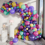 Load image into Gallery viewer, Balloon Garland Arch Kit 146 Pcs Hot Pink Metallic Purple Purple Cream Beige Yellow & Confetti Balloons for Baby Shower Birthday Gender Reveal Wedding Party DIY Kit