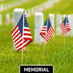 Load image into Gallery viewer, G128 50 Pack Handheld American USA Stick Flags 12x18 In Printed 150D Polyester, Country Flag, Solid Wooden Stick, Spear Gold Tip, Great for Patriotic Decorations