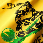 Load image into Gallery viewer, G128 Dont Tread on Me (Gadsden) Flag 2.5x4 feet Heavy Duty Spun Polyester 220GSM Embroidered Tough, Durable, Indoor/Outdoor, Vibrant Colors, Brass Grommets
