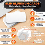 Load image into Gallery viewer, 100 Pcs Sublimation Business Card Blanks – Double Sided Aluminum Alloy Cards Pearl Color Thin & Smooth Sublimation Blanks for Printing & Personalization