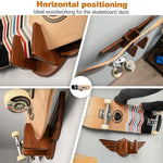 Load image into Gallery viewer, Ash Wood Skateboard Wall Mount Wings Rack for Hanging Skateboards Penny Board