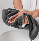 Load image into Gallery viewer, Luxury Washcloths for Bathroom Hotel Spa 12 Set 13x13 Inch Dark Gray Circlet
