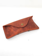 Load image into Gallery viewer, Leather Eyeglass Case Glasses Case Sunglass Case Genuine Leather Eyeglasses Case with Snap Closure