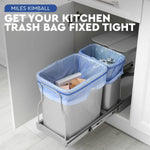Load image into Gallery viewer, Trash Can Bands Set of 3 Metal Connector Fits 13 to 33 Gallon Trash Bag Blue