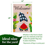 Load image into Gallery viewer, Garden Flag Set Seasonal Gnomes 12x18 4 pieces Blockout Fabric