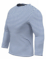Load image into Gallery viewer, Light Blue Paratrooper TShirt Striped Long Sleeved Telnyashka Тельняшка (M)