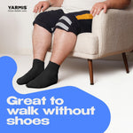 Load image into Gallery viewer, Cotton Diabetic Socks for Men 6 Pairs Size 13 15 Non Binding Thin Extra Wide Diabetic Ankle Socks Black