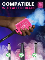 Load image into Gallery viewer, Pink Hookah Pump with 1300 mAh Rechargeable Battery Electric Hookah Air Pump Kit