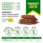 Load image into Gallery viewer, Dog Smoked Rawhide Sticks Wrapped Chicken & Pet Natural Chew Treats Grain