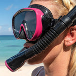 Load image into Gallery viewer, Sport Adult Serene Mask and Dry Snorkel Combo with Reusable Travel Bag
