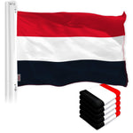 Load image into Gallery viewer, G128 5 Pack: Yemen (Yemeni) Flag 3x5 feet Printed 150D Indoor/Outdoor, Vibrant Colors, Brass Grommets, Quality Polyester, Much Thicker More Durable Than 100D 75D Polyester