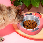 Load image into Gallery viewer, Pink Water Bowl for Dog Crate 7.5x7.4x1.7 Inch Cat and Dog Crate Water Bowl No Spill Stainless Steel Kennel Accessories Pet Carrier Food Dish Rabbit Cage Feeder