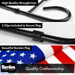 Load image into Gallery viewer, Combo Pack Garden Flag Stand Black 36x16 In and Garden Flag 12x18 In USA
