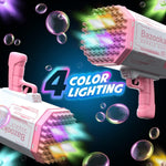 Load image into Gallery viewer, Bubble Machine Blaster Pink Bubble Gun for Kids Adults Automatic Bubble Gun