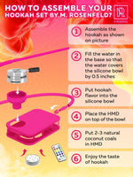 Load image into Gallery viewer, Pink Hookah Set Premium Portable Hookah Set With Everything And Bag