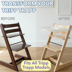 Load image into Gallery viewer, High Chair Tray for Stokke Tripp Trapp Clear No Baby Set Neede Suction Surface Snap on BPA Free.