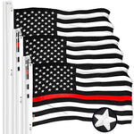 Load image into Gallery viewer, Thin Red Line State Flag 3x5 Ft 3Pack Embroidered Polyester By G128