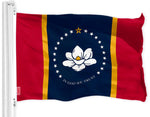Load image into Gallery viewer, G128 Mississippi State Flag 2020 Version 3x5 feet Printed 150D, Indoor/Outdoor, Vibrant Colors, Brass Grommets, Quality Polyester, Much Thicker More Durable Than 100D 75D Polyester