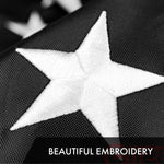 Load image into Gallery viewer, G128 Thin Blue Line Flag 1x1.5 Ft ToughWeave Series Embroidered 300D Polyester Duty and Honor Flag, Embroidered Design, Indoor/Outdoor, Brass Grommets