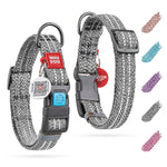 Load image into Gallery viewer, WAUDOG Reflective Cotton Dog Collar Eco Friendly Alt to Nylon Collar for Small Medium and Large Dogs Pet Collar with QR ID Tag Puppy Collar for Large Breed Dogs Adjustable Male Female Dog Collar