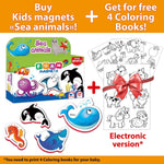 Load image into Gallery viewer, 27 Foam Fridge Magnets for Toddlers 3 years Ocean Animals Magnets for Kids