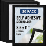 Load image into Gallery viewer, 30 Pack Magnetic Sign Holder 8.5 x 11 inch with Adhesive Back Magnetics Poster Frame Magnetic Paper Holder Reusable Adhesive Frames Magnet Frame for Wall Windows Magnet Document Holders