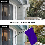 Load image into Gallery viewer, Combo Pack 5 Ft Tangle Free Aluminum Spinning Flagpole Black Solid Violet Color