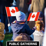 Load image into Gallery viewer, G128 12 Pack Handheld Canada Canadian Stick Flags 12x18 In Printed 150D Polyester, Country Flag, Solid Wooden Stick, Spear Gold Tip