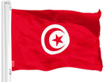 Load image into Gallery viewer, G128 Combo Pack: USA American Flag 3x5 Ft 150D Printed Stars & Tunisia (Tunisian) Flag 3x5 Ft 150D Printed