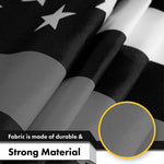 Load image into Gallery viewer, G128 Thin Gray Line American Flag 150D Polyester 3x5 FT Printed Flag Honoring Men Women Correctional Officers Brass Grommets Indoor/Outdoor Much Thicker More Durable Than 100D 75D Polyester