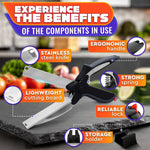 Load image into Gallery viewer, Kitchen Scissors for Food – 2 in 1 Cutting Board Scissors & Knife with Locking Mechanism & Stainless Steel Blades – Multifunctional Kitchen Shears for Effortless Chopping Slicing & Meal Prep