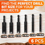 Load image into Gallery viewer, Leather Hole Punch Tool Set 6 Pcs Drill Bits 3 16 1 4 5 16 3 8 7 16 1 2 High Precision Leather Punch Tool for Belts Fabric and Crafts Durable Carbon Steel Sharp and Efficient