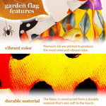 Load image into Gallery viewer, G128 Combo Pack: Garden Flag Stand Black 36 in x 16 in & Garden Flag Happy Halloween Decoration Two Witchy Gnomes 12x18 DoubleSided Blockout Fabric