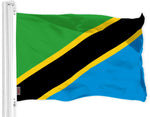 Load image into Gallery viewer, G128 Combo Pack: American USA Flag 3x5 Ft & Tanzania Tanzanian Flag Both LiteWeave Pro Series Printed 150D Polyester, Brass Grommets